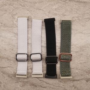 Fit Bit Versa 4 Straps - White, Black, Green